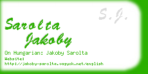 sarolta jakoby business card